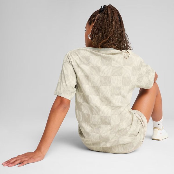 Koszulka damska Ess Graphic Relaxed Aop Puma - Alpine Snow