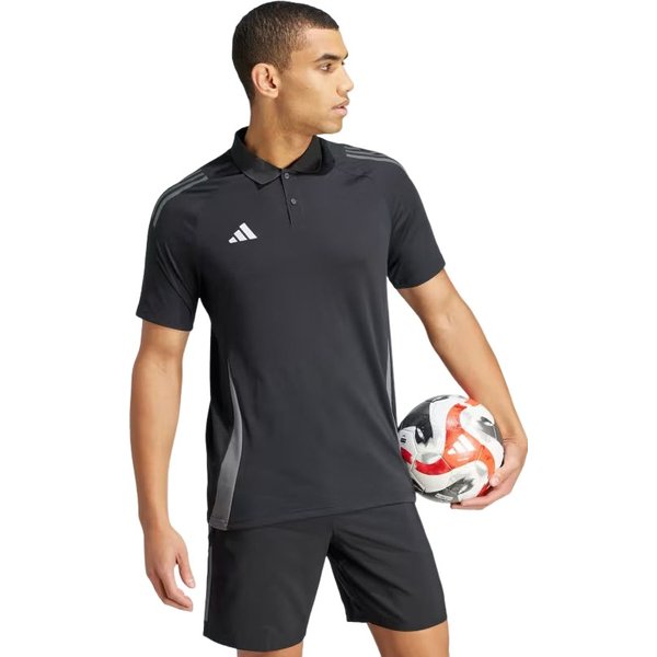 Koszulka męska Tiro 24 Competition Polo Adidas - Black/Team Dark Grey