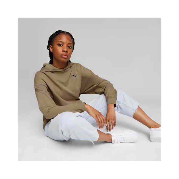 Bluza damska Better Essentials Hoodie TR Puma - brązowa