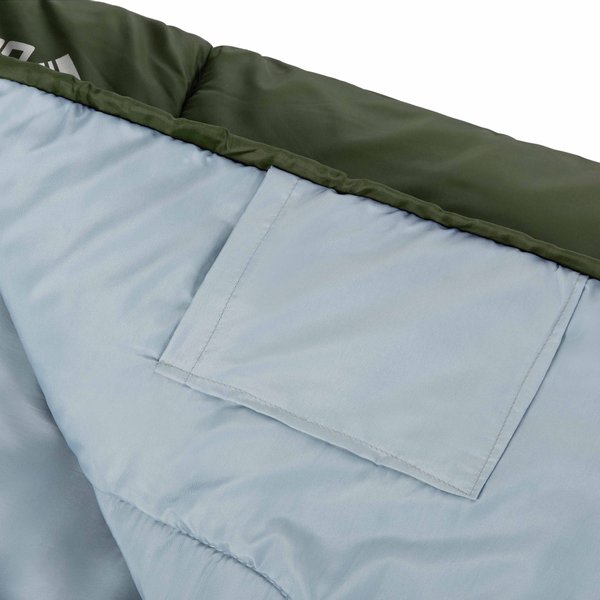Śpiwór z kapturem lekki, kołdra Thermolite Outtec - zielony