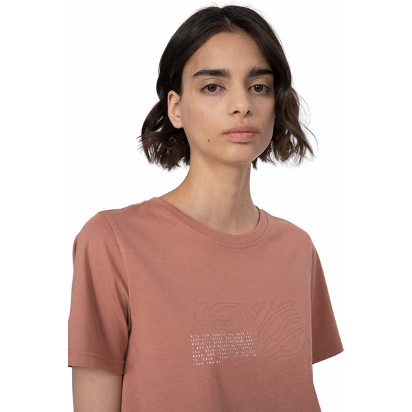 Koszulka damska 4FSS23TTSHF332 4F - łososiowa