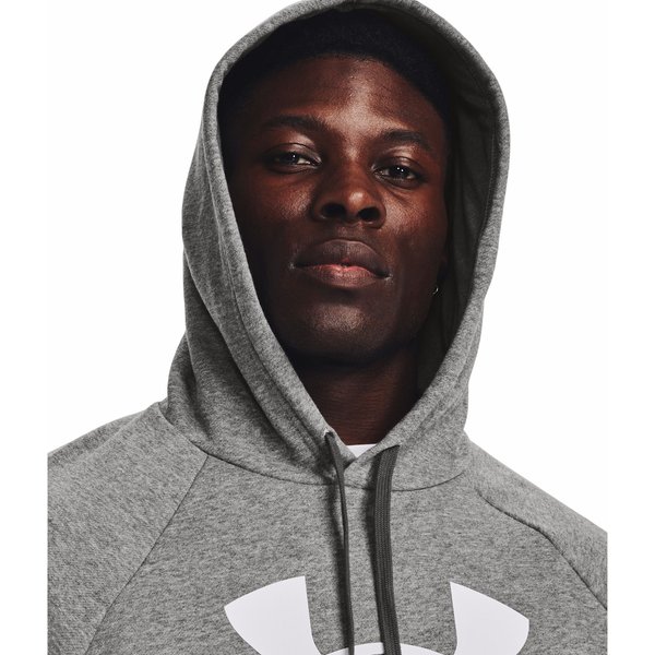 Bluza męska Rival Fleece Logo HD Under Armour - Castlerock Light Heather / White