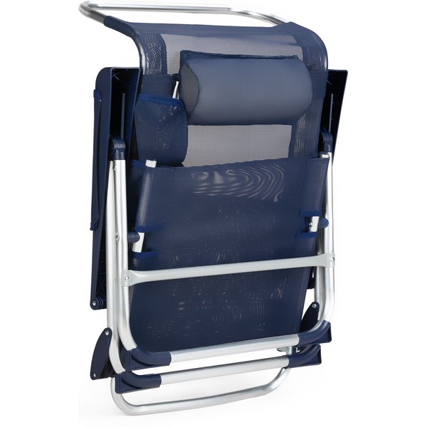 Krzesło plażowe z funkcją leżaka Sun Flex 2w1 Outtec - granatowe