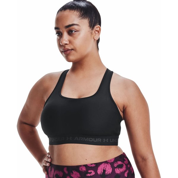 Biustonosz sportowy damski Crossback Mid Bra Under Armour - black