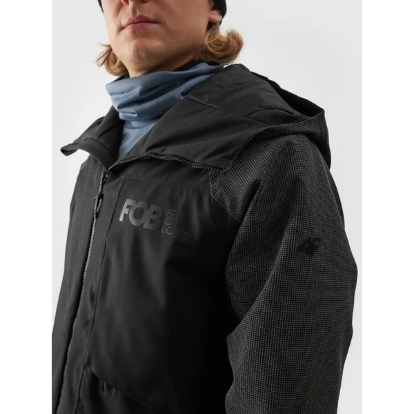 Kurtka snowboardowa męska TTJAM511 4F - głęboka czerń