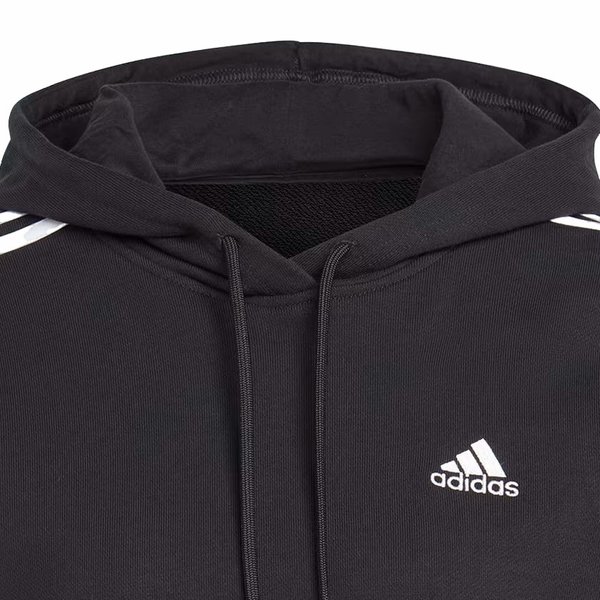 Bluza damska Essentials 3-Stripes French Terry Crop Hoodie Adidas - czarna