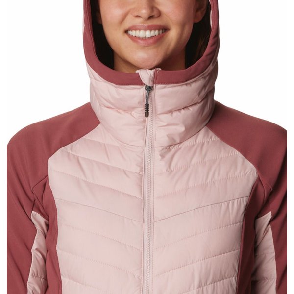 Kurtka damska Powder Lite Hybrid Hooded Columbia - Dusty Pink, Beetroot