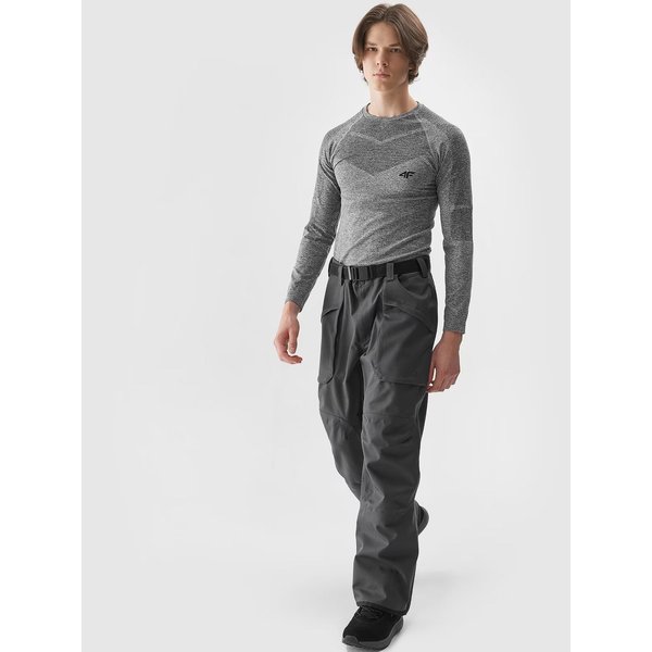 Spodnie narciarskie męskie 4FAW23TFTRM403 4F - ciemny szary