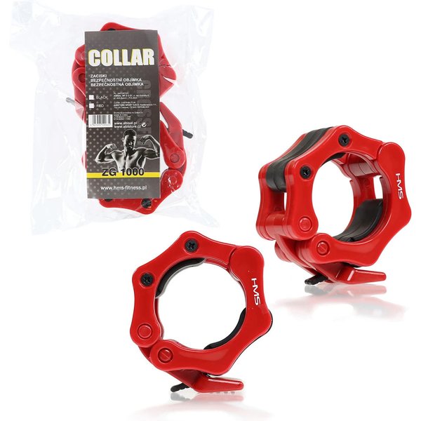 Gryf olimpijski prosty GO685 220cm 50mm z zaciskami ZG1000R HMS