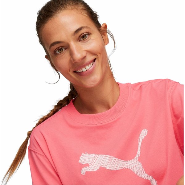 Koszulka damska Her Tee Logo Puma - różowa