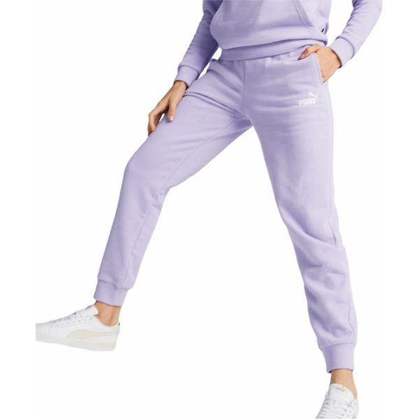 Spodnie dresowe damskie Ess Elevated Pants Puma - fioletowe