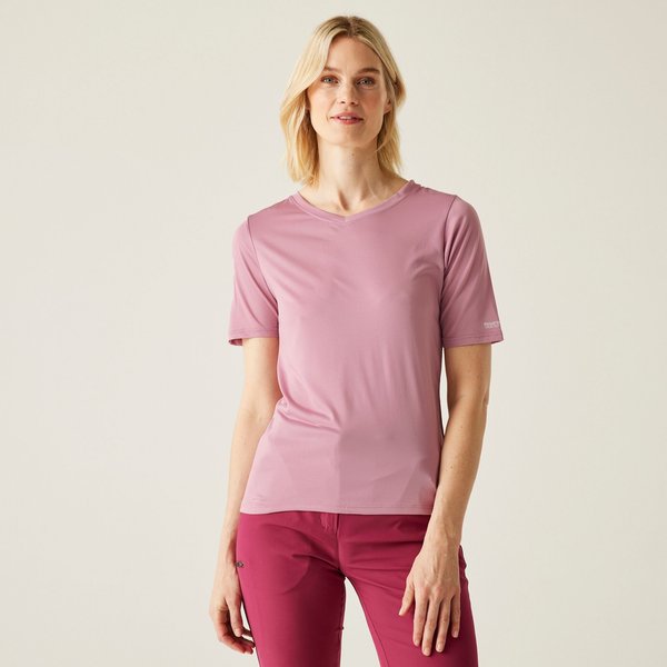 Koszulka damska Fingal V-neck II Regatta - Lilas
