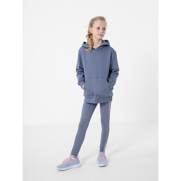 Bluza dziewczęca HJZ22 JBLD003 4F - denim