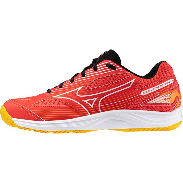 Buty halowe Cyclone Speed 4 Mizuno - Radiant Red/White/Carrot Curl