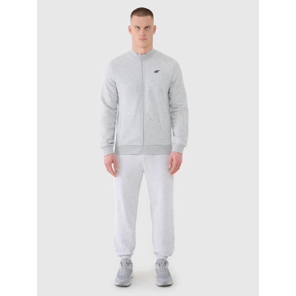 Bluza męska 4FWMM00TSWSM1463 4F - chłodny jasny szary melanż