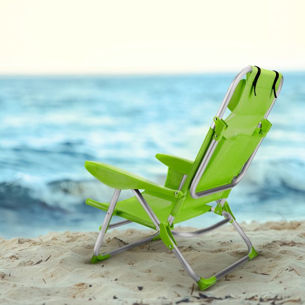 Krzesło plażowe z funkcją leżaka Sun Lite 2w1 Outtec - lime