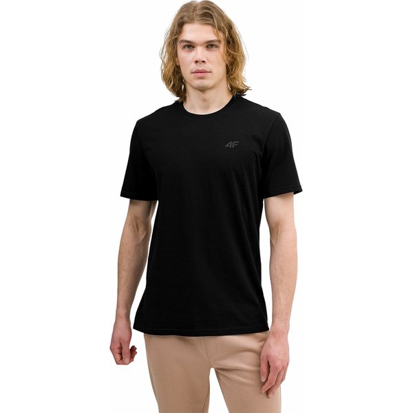 Koszulka męska 4FWSS24TTSHM1154 4F - głęboka czerń