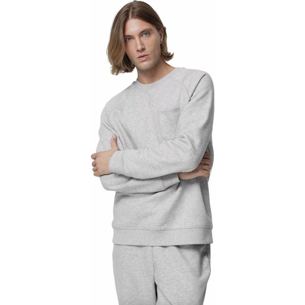 Bluza męska OTHAW23TSWSM680 Outhorn - ciepły jasny szary melanż