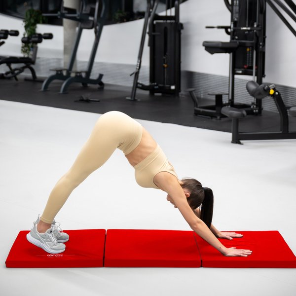 Materac gimnastyczny Triple 180x60x5cm Gymtek - czerwony