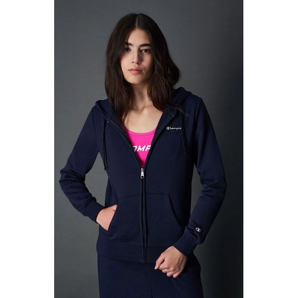 Bluza damska Logo Full Zip Hoodie Champion - granatowy