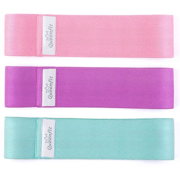 Zestaw gum materiałowych do ćwiczeń Hip Band II 7-35kg 3szt Queenfit