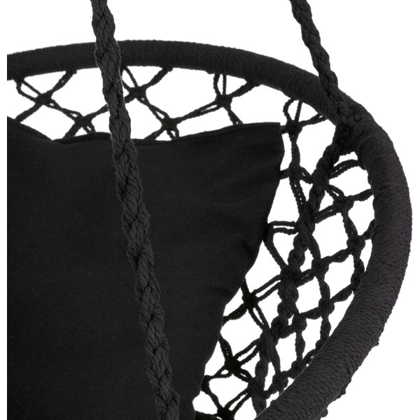 Huśtawka bocianie gniazdo boho XXL Luna Outtec - black
