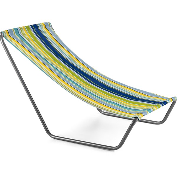 Leżak plażowy, ogrodowy Outtec - zielony paski