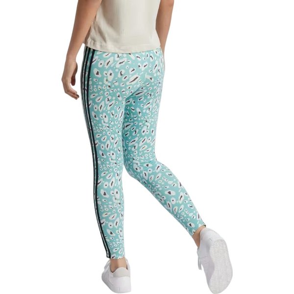 Legginsy damskie Essentials 3-Stripes Animal Print Adidas - Multicolor/Black