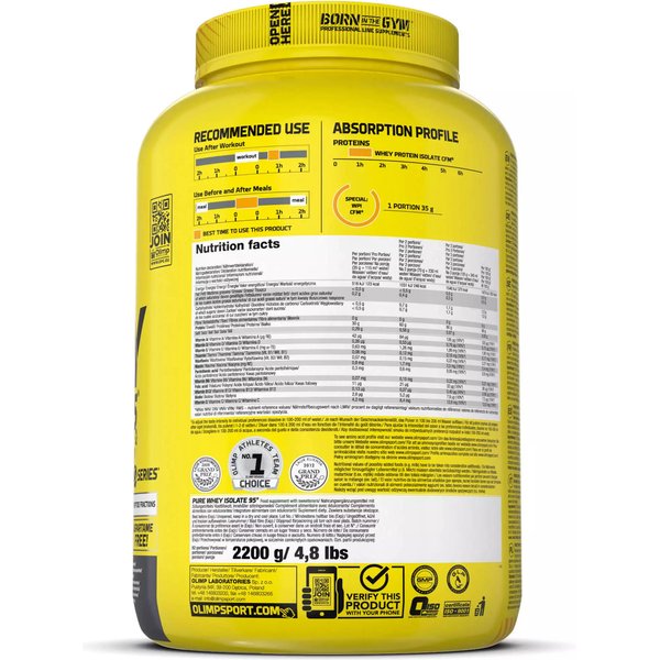 Pure Whey Isolate 95 2200g truskawka Olimp