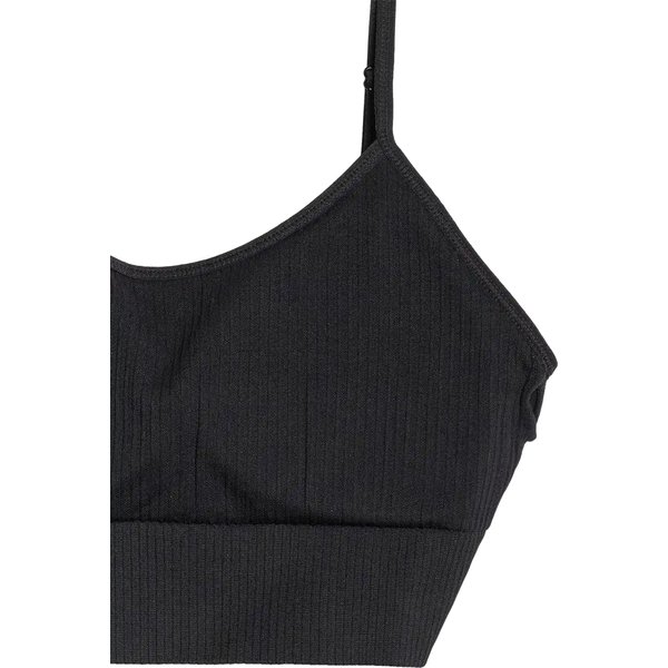 Biustonosz sportowy bezszwowy damski USBAF151 4F - głęboka czerń