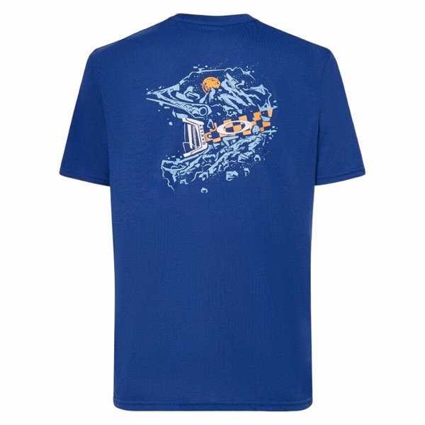 Koszulka męska Finish Line Crew Tee Oakley - niebieska