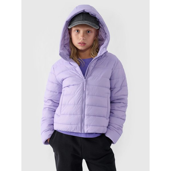 Kurtka puchowa dziewczęca TDJAF449 4F - fiolet