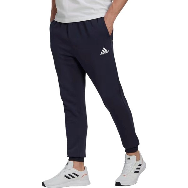 Spodnie dresowe męskie Essentials Fleece Regular Tapered Adidas - granatowe