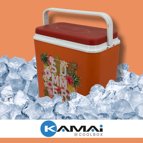 Lodówka turystyczna 24L Kamai - kwiatki