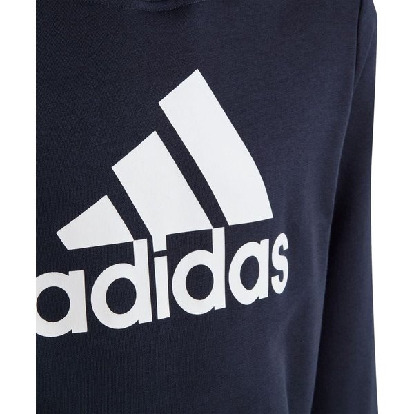 Bluza juniorska Big Logo Essentials Cotton Hoodie Adidas - granatowa