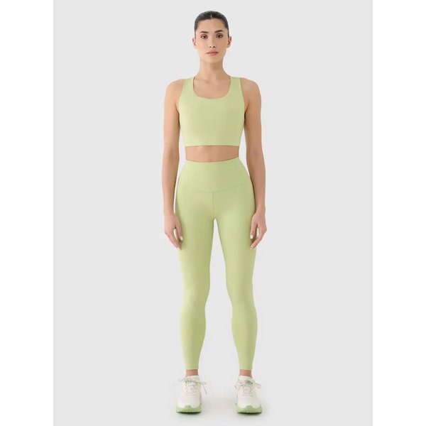 Legginsy damskie TFTIF306 4F - jasna zieleń