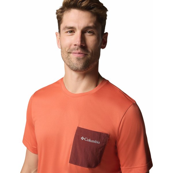 Koszulka męska Hike Pocket SS Columbia - Tuscan Heather, Spice