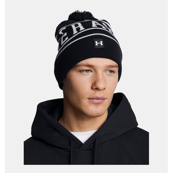 Czapka Halftime Pom Beanie Under Armour - Black / White