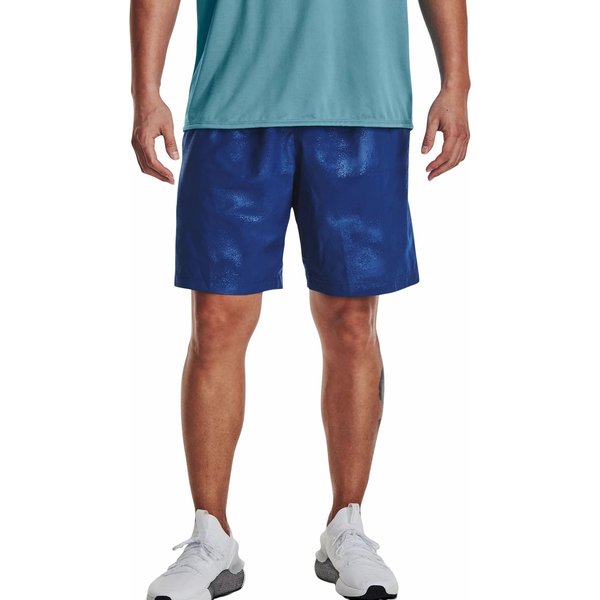 Spodenki męskie Woven Emboss Training Under Armour - Blue Mirage / Black