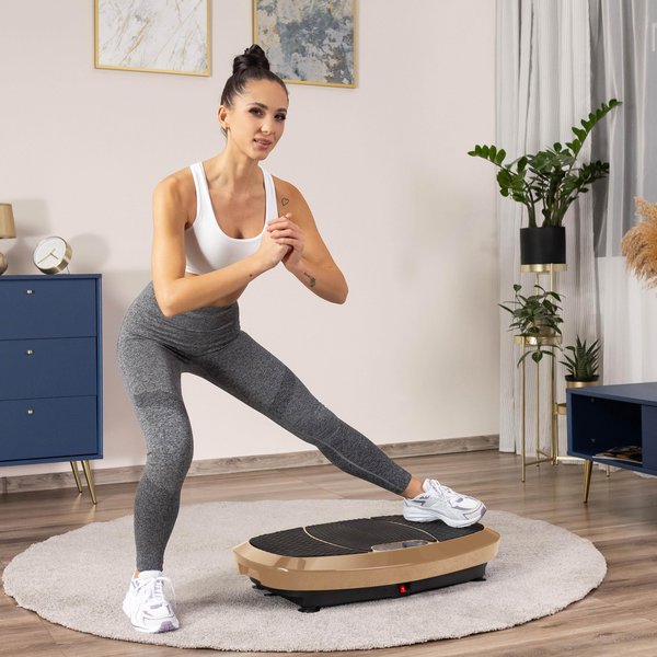Platforma wibracyjna do ćwiczeń XP750 3D Intense z pilotem Gymtek - złota