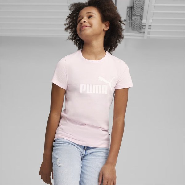 Koszulka juniorska Essentials Logo Tee Puma - różowa