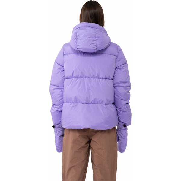 Kurtka puchowa damska 4FAW23TDJAF234 + rękawiczki 4F - fiolet