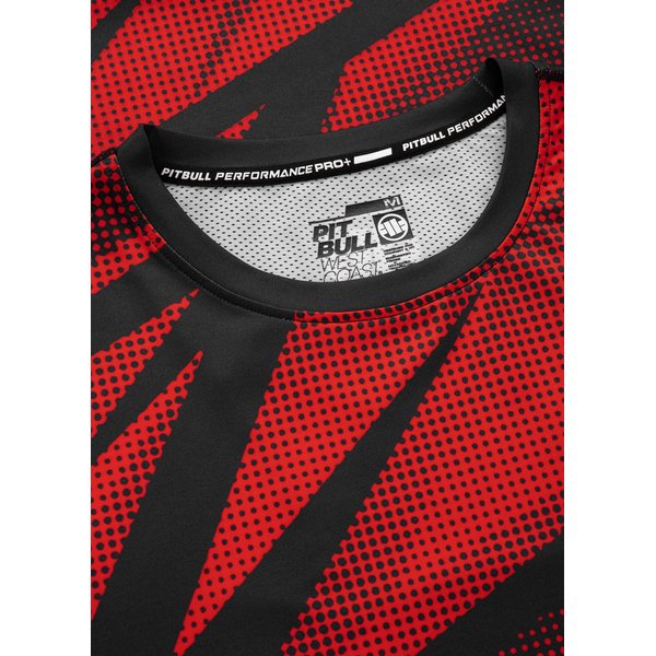 Longsleeve męski Mesh Performance Pro Plus Dot Camo 2 Pitbull West Coast - czarna/czerwona
