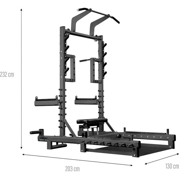 Stojak multifunkcyjny z platformą do podnoszenia ciężarów i Hip Thrust SMP01 HMS