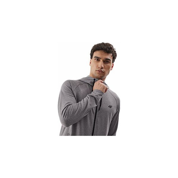 Bluza męska 4FAW23TFSWM209 4F - chłodny jasny szary melanż