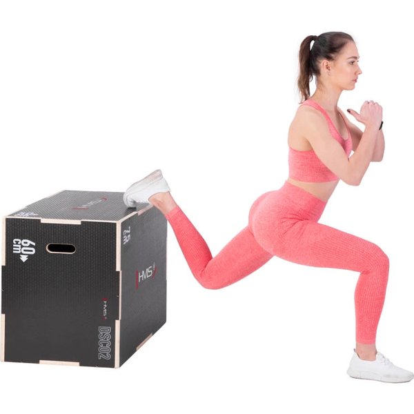 Skrzynia plyometryczna drewniana, crossfit SDCO2 HMS