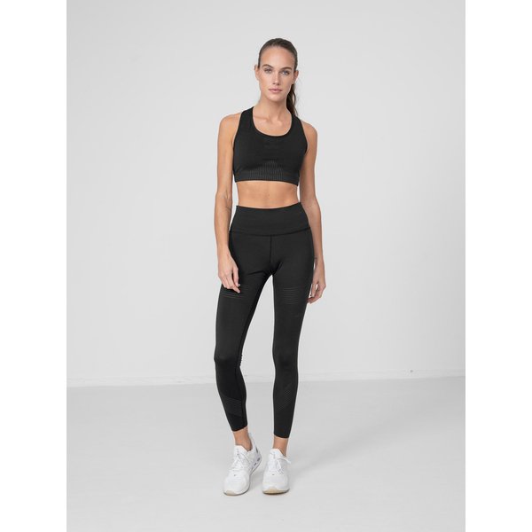 Biustonosz sportowy damski H4Z22 STAD011 4F - czarny