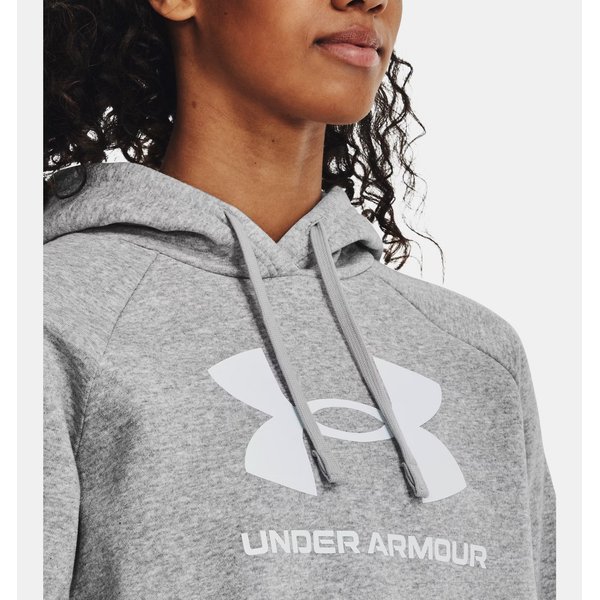 Bluza damska Rival Fleece Big Logo Under Armour - Mod Gray Light Heather/White