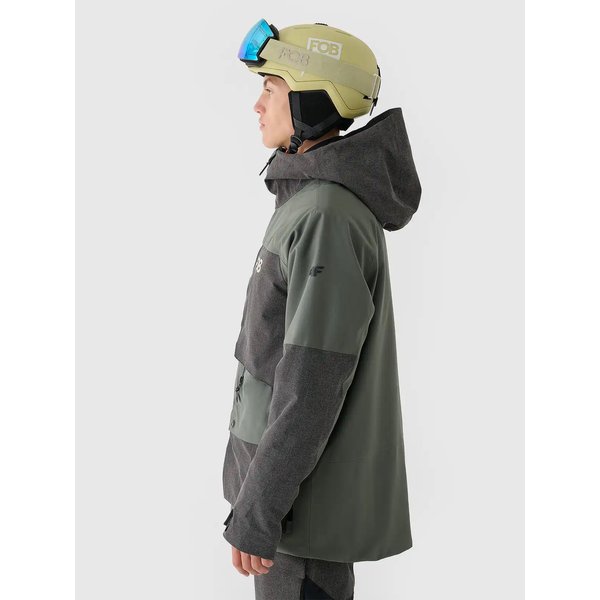 Kurtka snowboardowa męska TTJAM511 4F - khaki