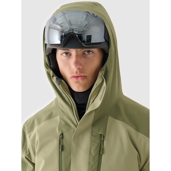 Kurtka narciarska męska TTJAM575 4F - oliwkowy